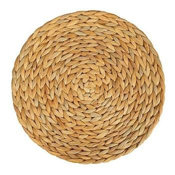 Sottopiatto rotondo in erba naturale (kit da 5)