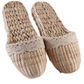 Ciabatta decorativa in paviera con merletto, 27,5 cm (kit da 3)