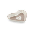 Centrotavola a cuore in ceramica grigia e bianca (kit da 5)