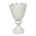 Centrotavola in ferro bianco con rose (kit da 3)