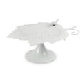 Centrotavola rialzato a foglia, Ø35H12 cm (kit da 3)