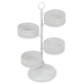 Espositore in ferro bianco, 17,5x17,5H50 cm