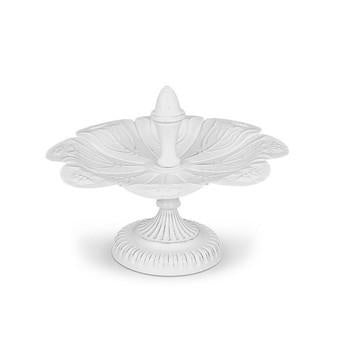 Centrotavola rialzato in ferro bianco (kit da 3)