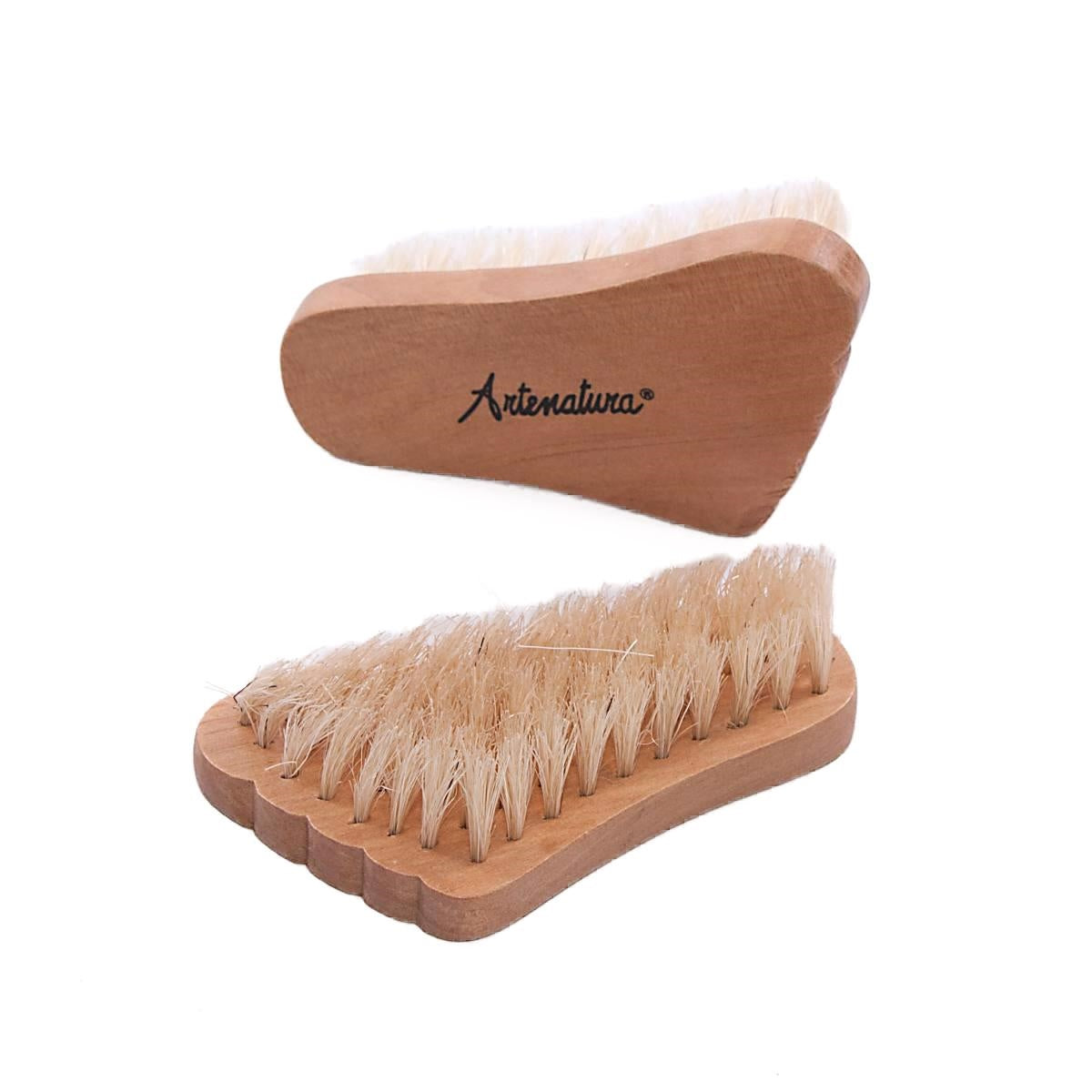 Spazzolino per unghie in legno a forma di piedino (kit da 10)