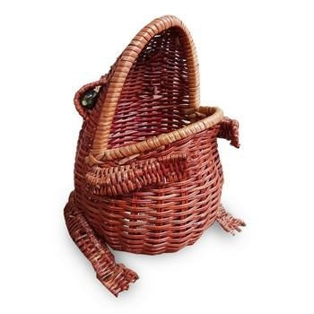 Tasca da appendere con rana, colore felce (kit da 10)