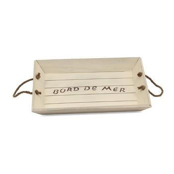 Vassoio rett legno bianco