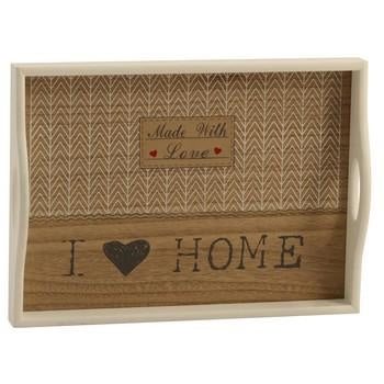 Vassoio rettangolare in legno Home (kit da 3)