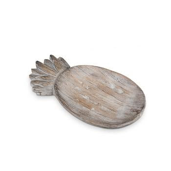 Vassoio legno forma ananas cm 30x16x3,5h