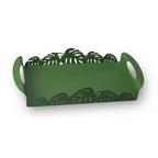 Vassoio foglia verde, 41X20H6,5 cm