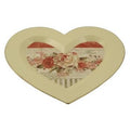 Vassoio in latta con cuore e fiori (kit da 10)