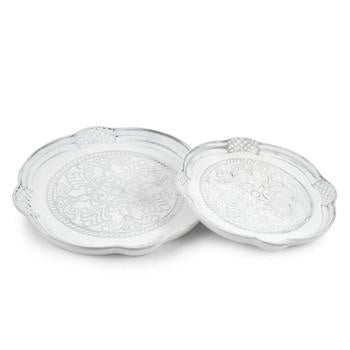 Vassoio sottopiatto bianco (kit da 3)
