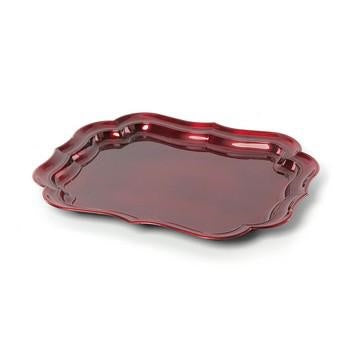 Vassoio PVC sagomato rosso, 51x41 cm
