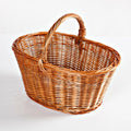 Cesto portalegna in vimini rosso, 30x16H60 cm