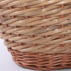 Cesto portalegna ovale in vimini rosso, 50x36H26/40 cm