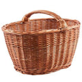 Cesto portalegna ovale in vimini rosso, 50x33H36 cm