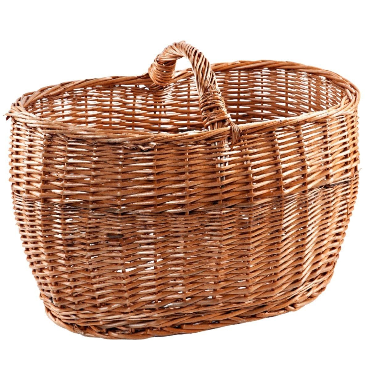 Cesto ovale in vimini, 58x38x40 cm