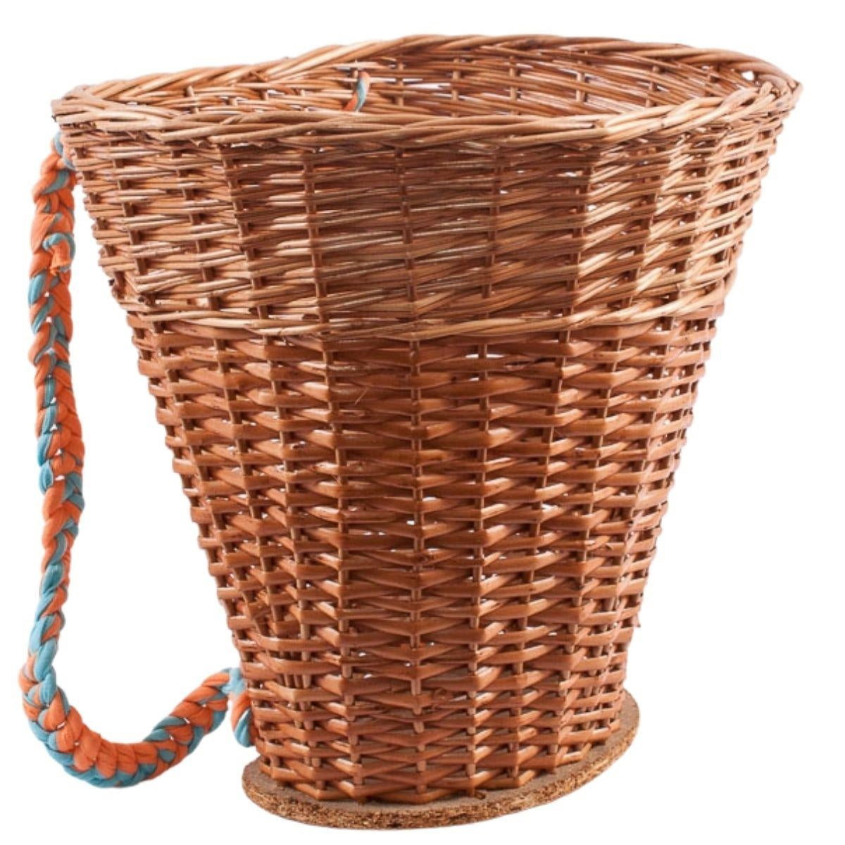 Gerla in vimini rosso, H34 cm