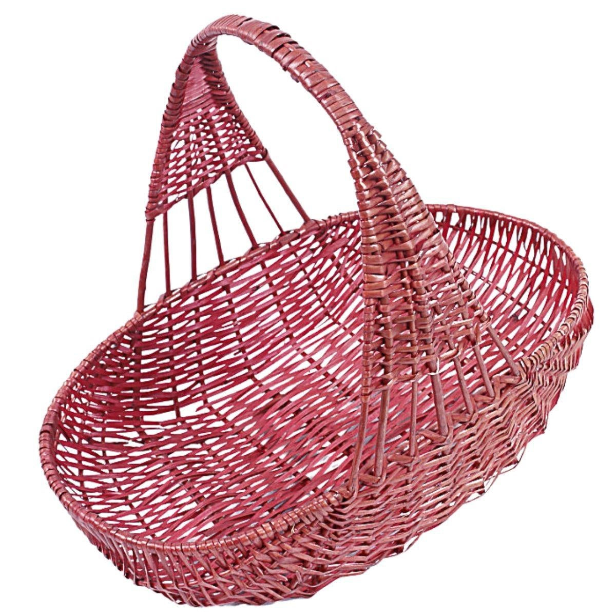 Cesto in vimini rosso Melita, 45x30x37 cm (kit da 5)