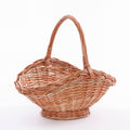 Cesto in vimini rosso e bianco, 35x27H32 cm