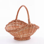 Cesto in vimini rosso e bianco, 35x27H32 cm