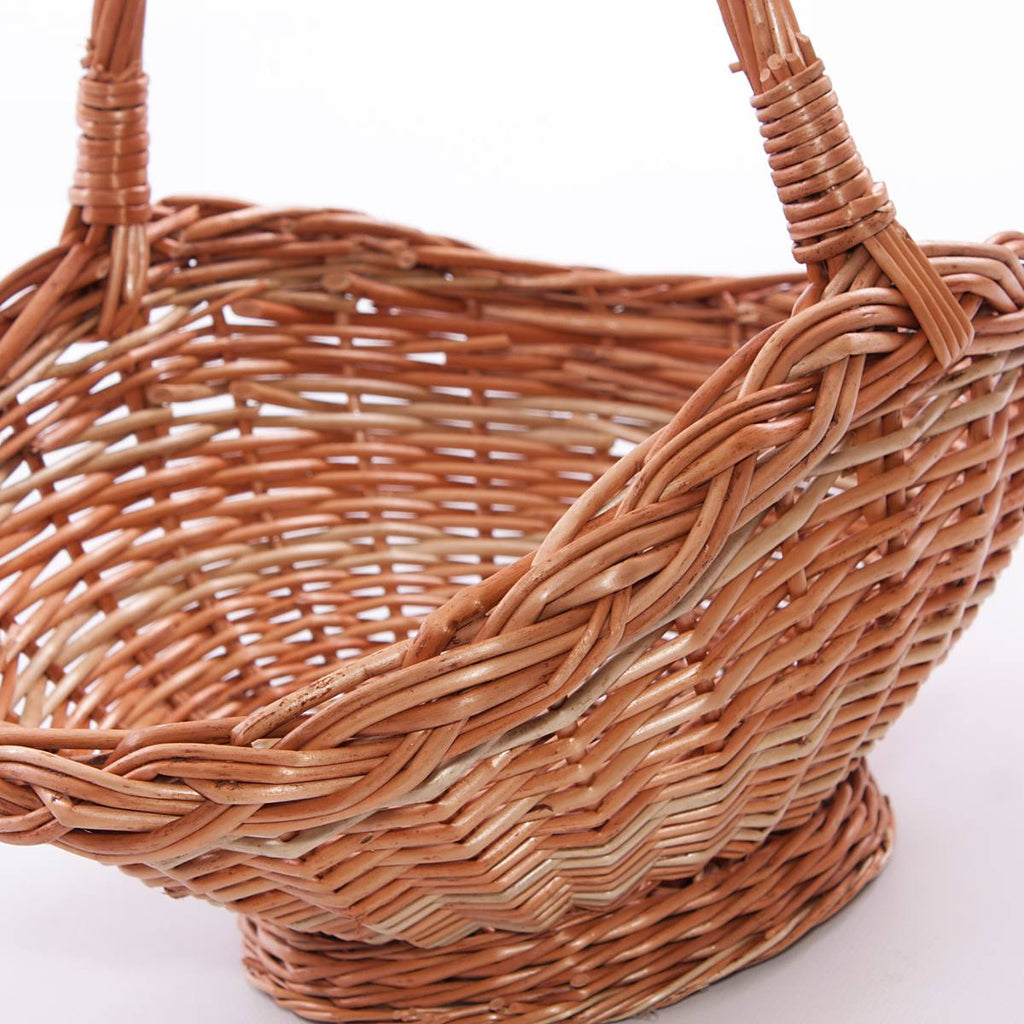 Cesto in vimini rosso e bianco, 35x27H32 cm