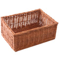 Cesto espositore rettangolare in vimini rosso, 40x30x18 cm