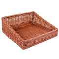 Cesto espositore in vimini rosso, 40x40H12/20 cm
