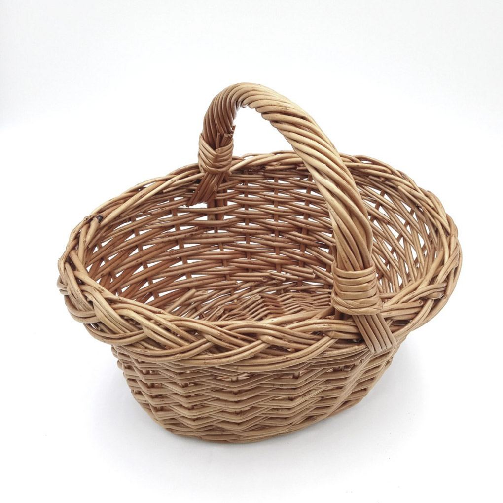 Cesto mignon in vimini rosso, 27x21x20 cm