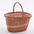 Cesto in vimini spaccato combinato, 40x30x23/37 cm