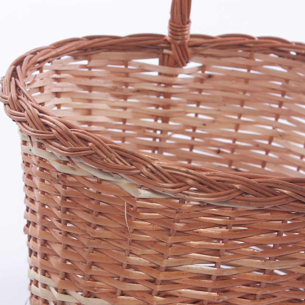 Cesto in vimini spaccato combinato, 40x30x23/37 cm