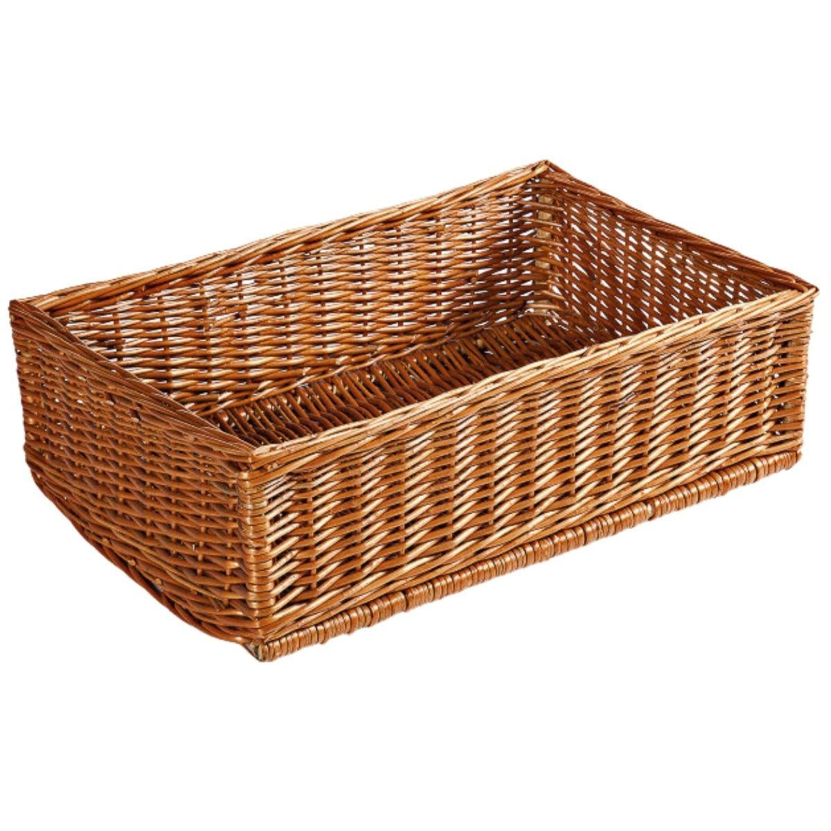 Espositore in vimini rosso, 50x30x15 cm