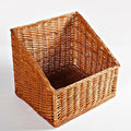 Espositore in vimini rosso, 50x45x25/45 cm