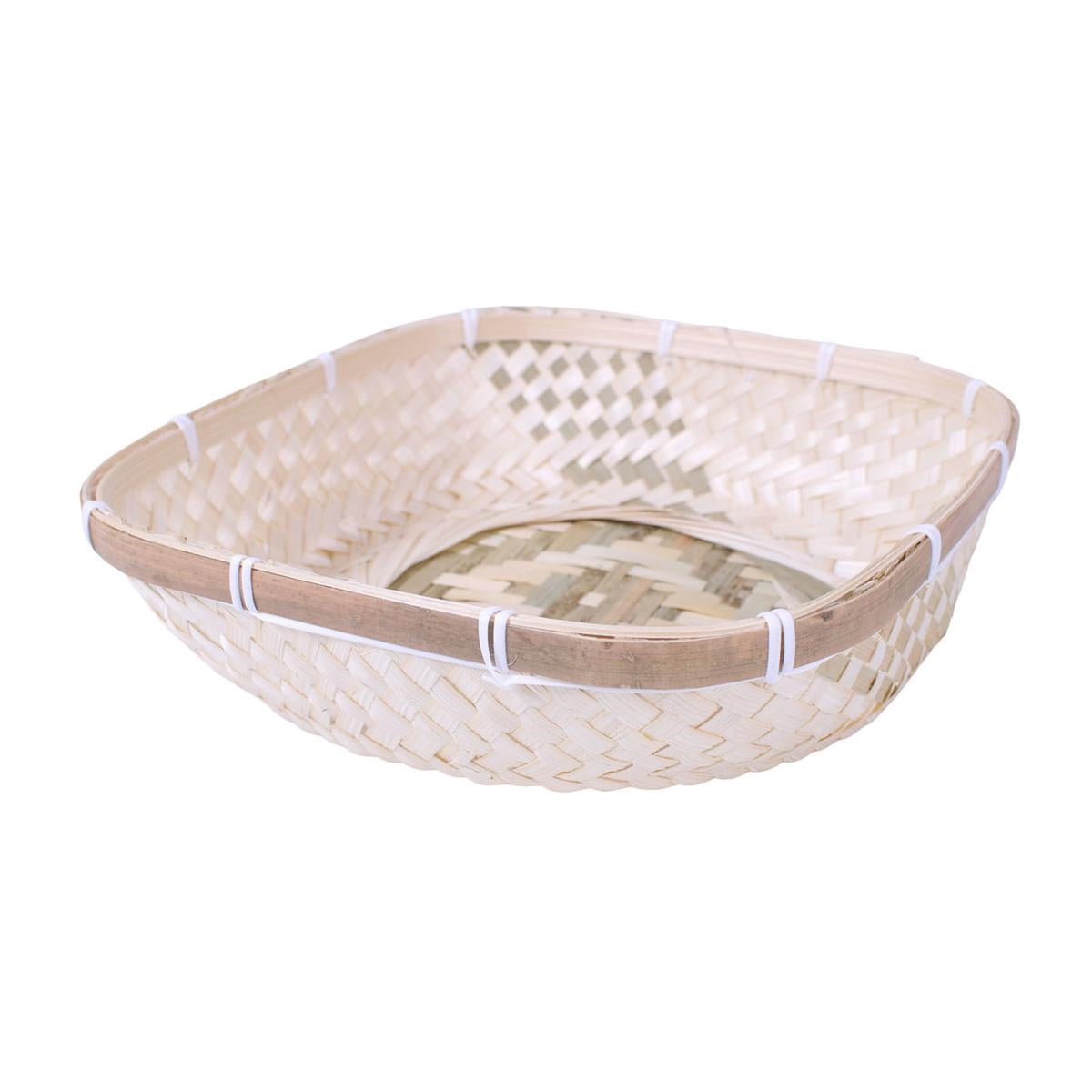Cestino quadrato in bambù, 23x23 cm (kit da 10)