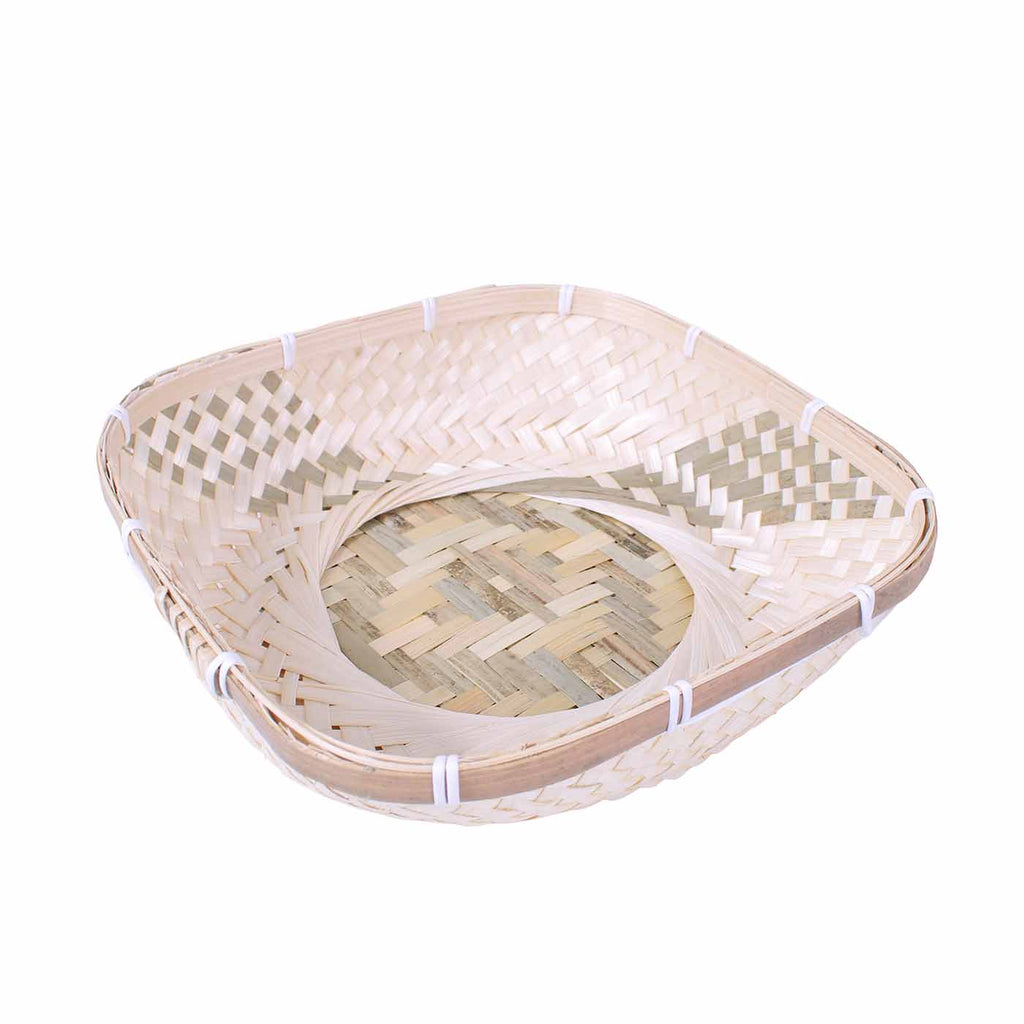 Cestino quadrato in bambù, 23x23 cm (kit da 10)