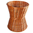 Cesto espositore a clessidra in vimini rosso, Ø60H70 cm