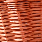 Cesto espositore a clessidra in vimini rosso, Ø60H70 cm