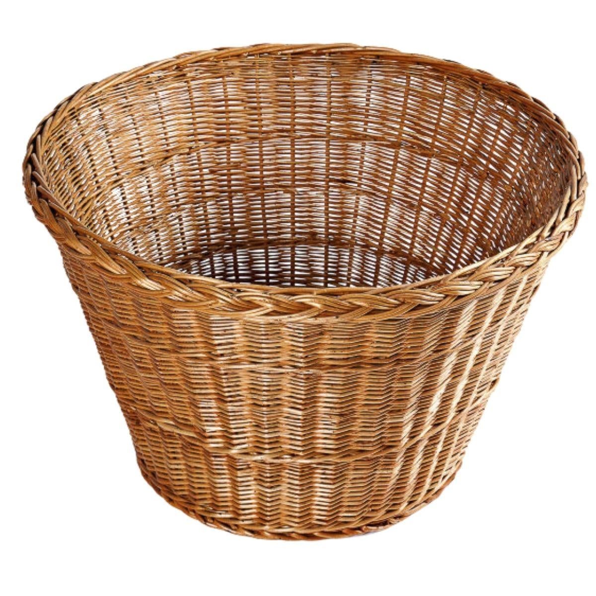 Espositore a cono in vimini rosso, Ø60H35 cm