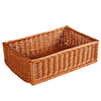 Cesto espositore in vimini rosso, 60X40H18 cm