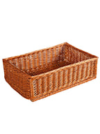 Cesto espositore in vimini rosso, 60X40H18 cm