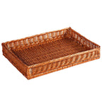 Vassoio vimini rosso made made in serbia, 60X40H13 cm