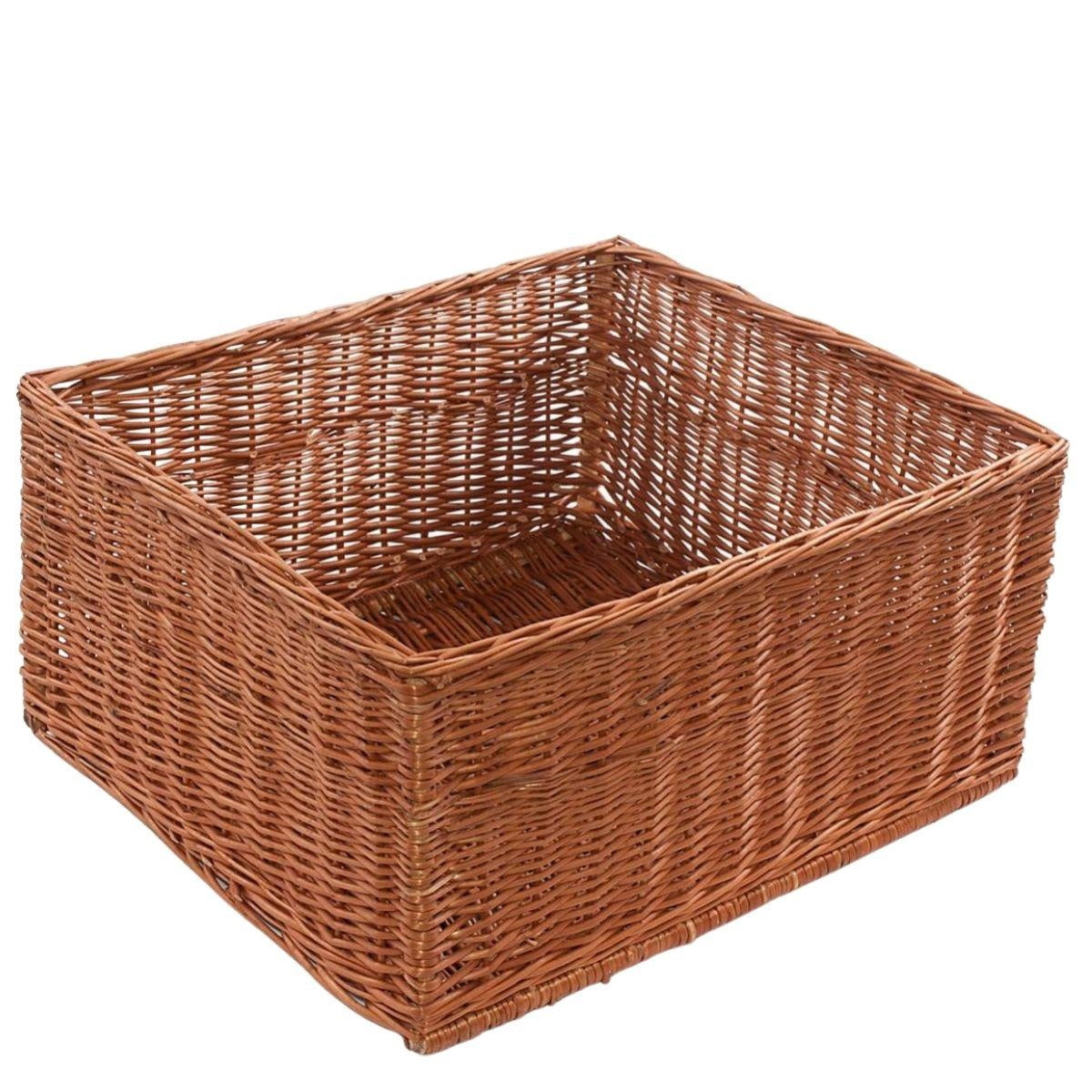 Cesto espositore in vimini rosso, 60x55H30 cm