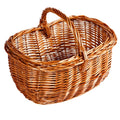 Cesto ovale in vimini rosso Olanda, 36x26H37 cm
