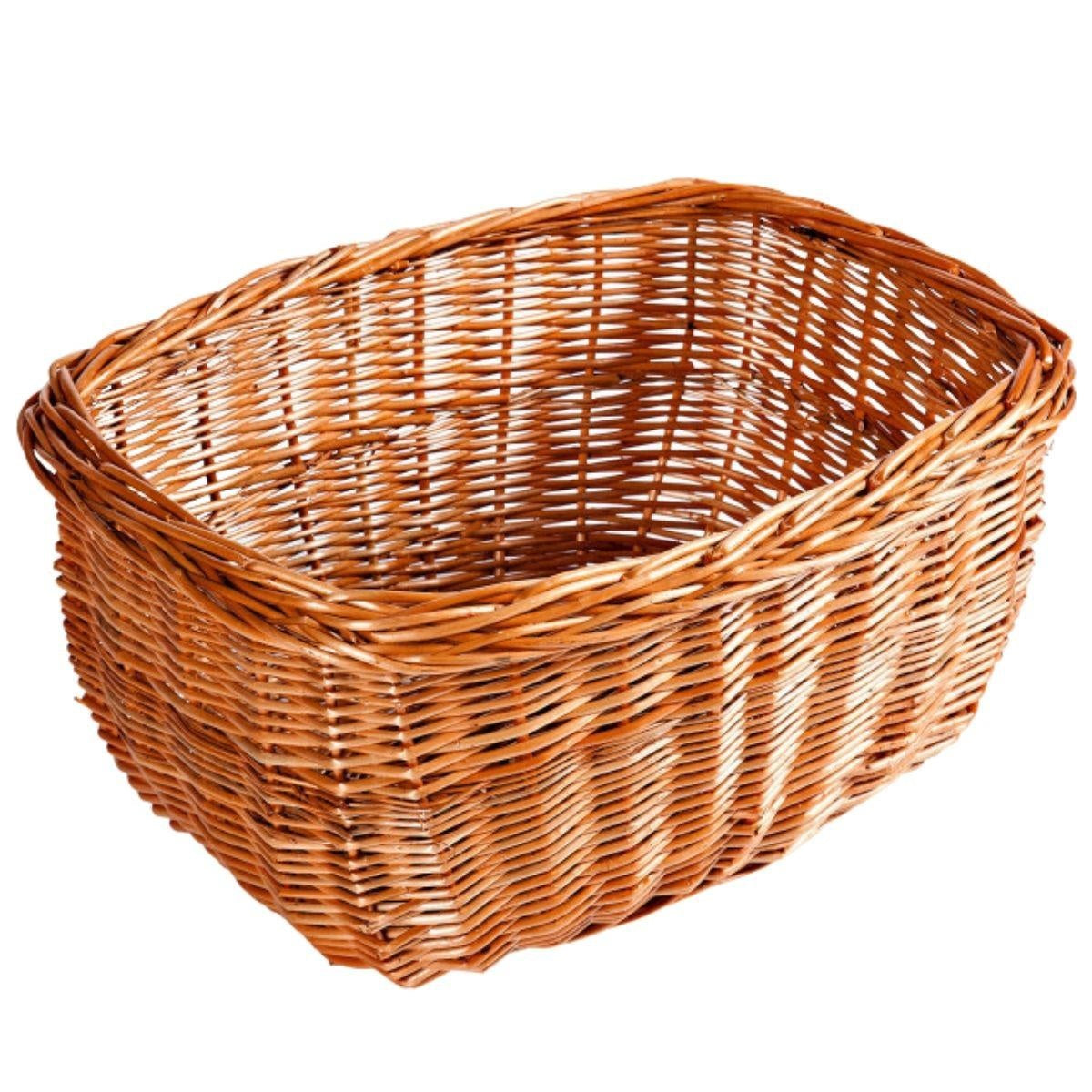 Cesto da bici in vimini rosso, 38x27H20 cm