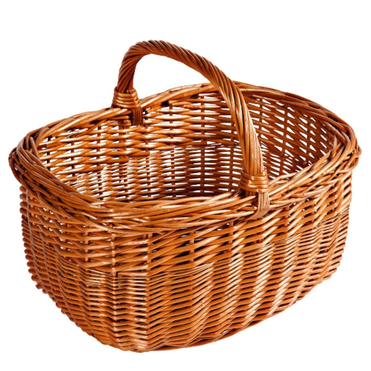 Cesto ovale in vimini modello Olanda, 43x36H39 cm