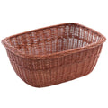 Cesto per bicicletta in vimini rosso Olanda, 60x44x24 cm