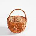 Cesto in vimini rosso spaccato Rosa, Ø25H39 cm