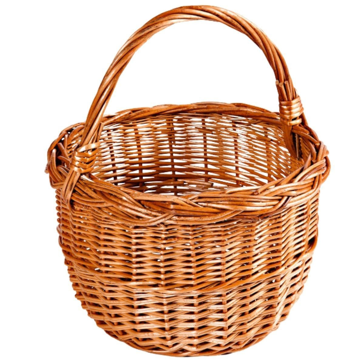 Cesto rotondo in vimini rosso Rosa, Ø30H39 cm