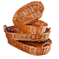 Cesti in vimini rosso Omo extra, set di 4, 82x50x15 cm