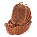 Cesto in vimini rosso Omo con manico, set di 5, 76x50H17 cm