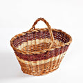 Cesto Grazia in vimini rosso e naturale, 40 cm